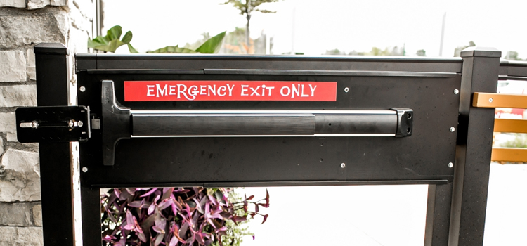 emergency push bar installation in Suisun City