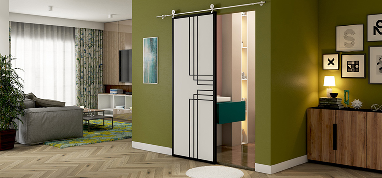 sliding bathroom door installation in Suisun City